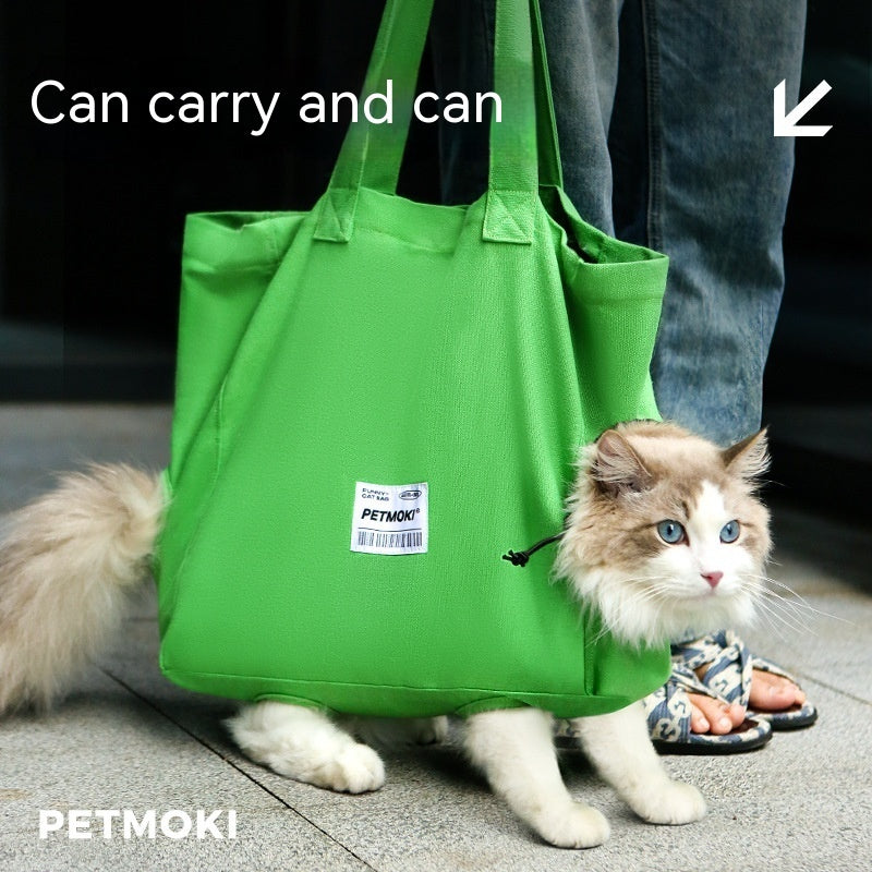Portable Breathable Canvas Cat Diaper Bag Pet Backpack