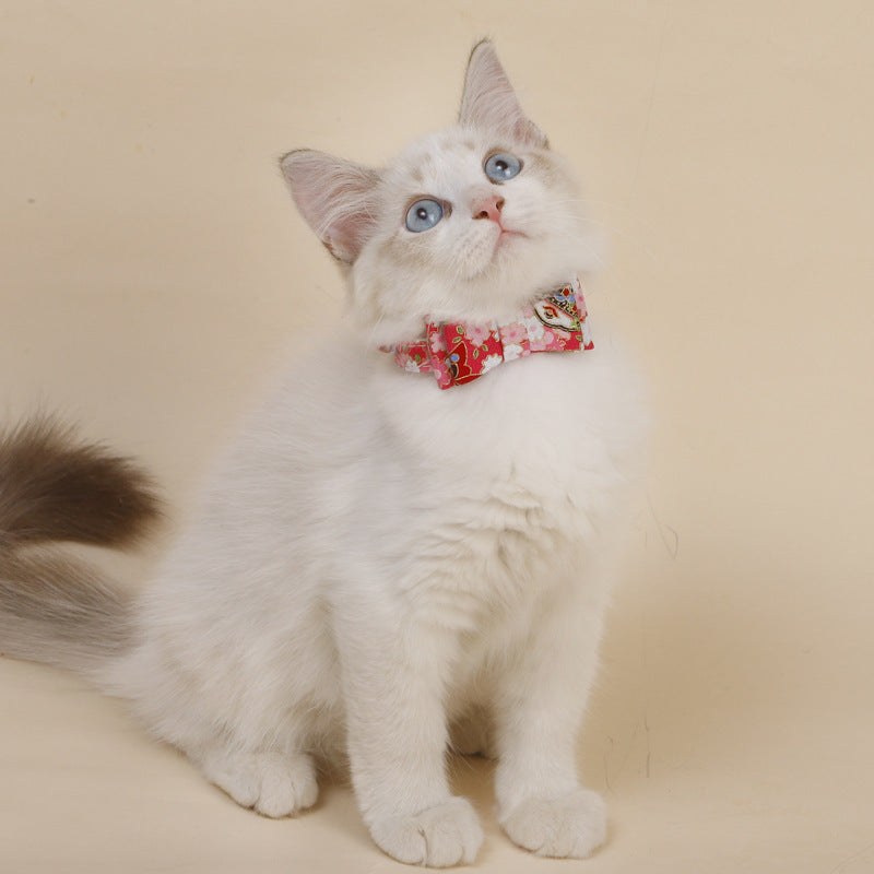 Three-bow dimensional pet cat accessories