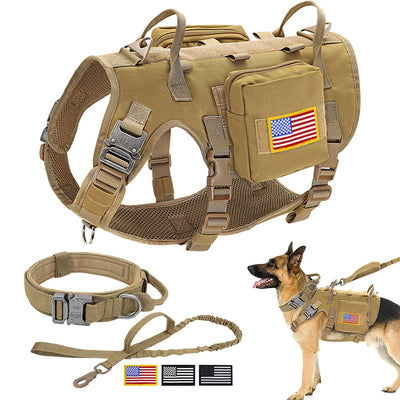 COMFORTHEDOG Tactical Dog Collar Harness