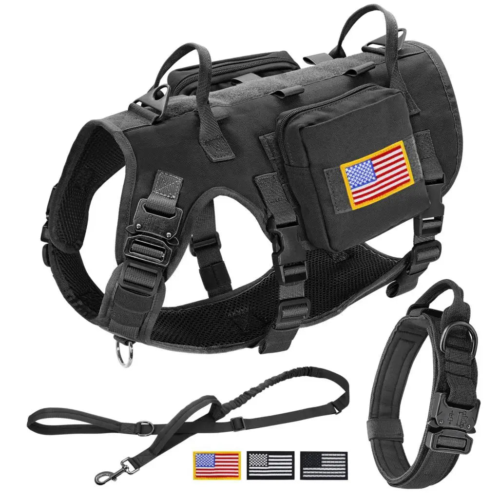COMFORTHEDOG Tactical Dog Collar Harness